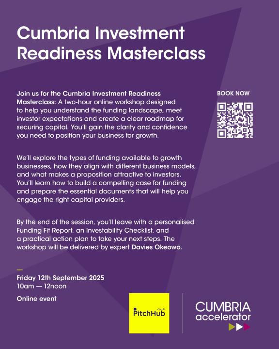 Cumbria Investment Readiness flyer